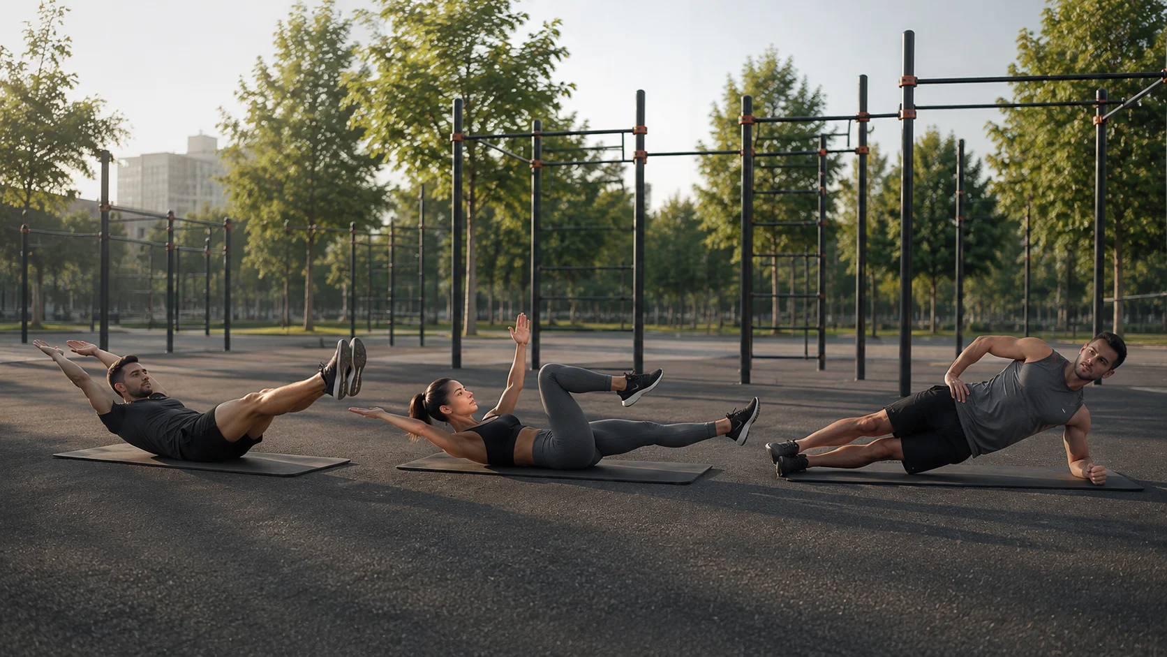 Hollow body hold, dead bug y plancha lateral para activar el core en calistenia