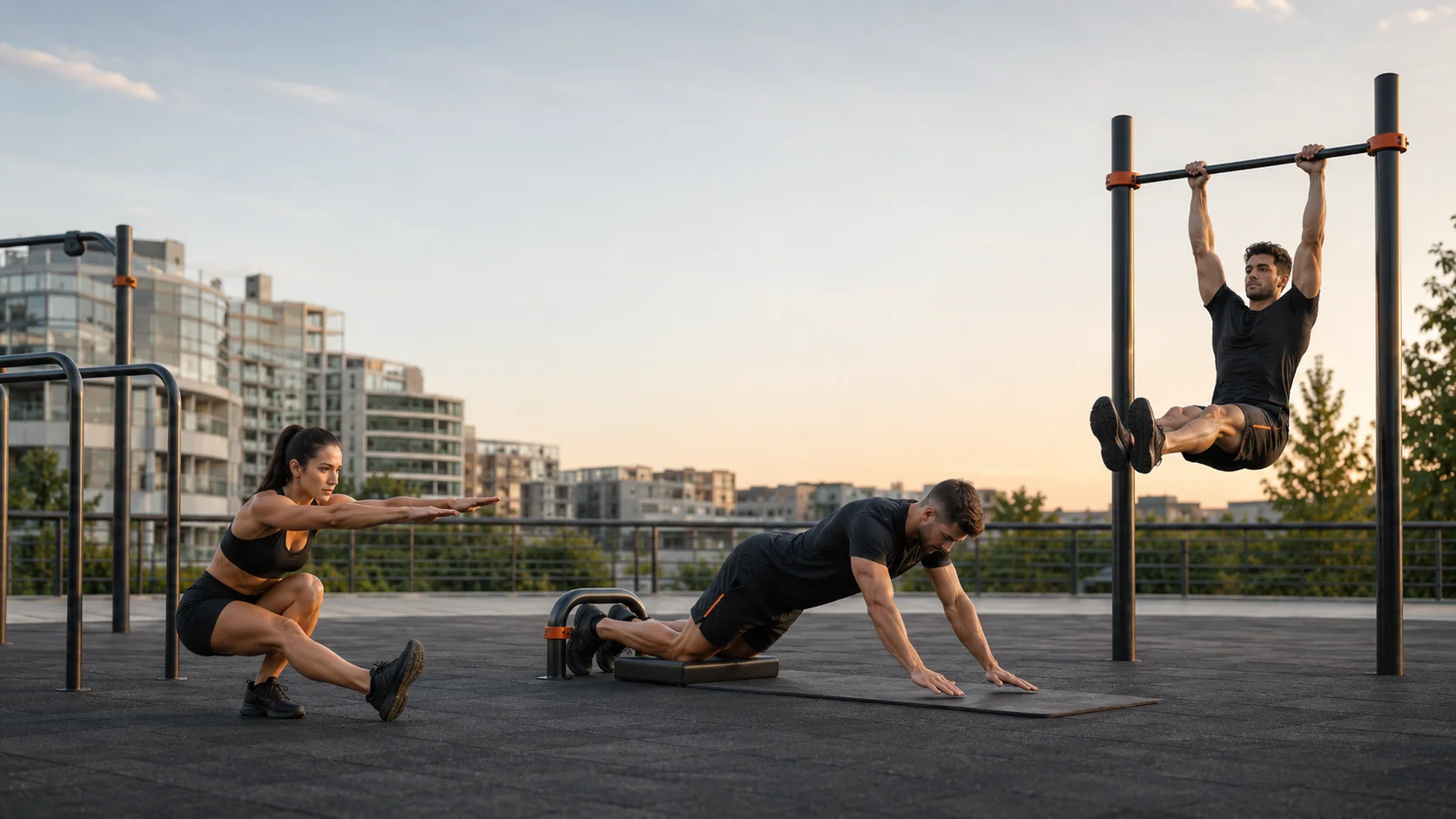 Pistol squat, Nordic curl asistido y elevaciones de piernas en una sesión avanzada de calistenia