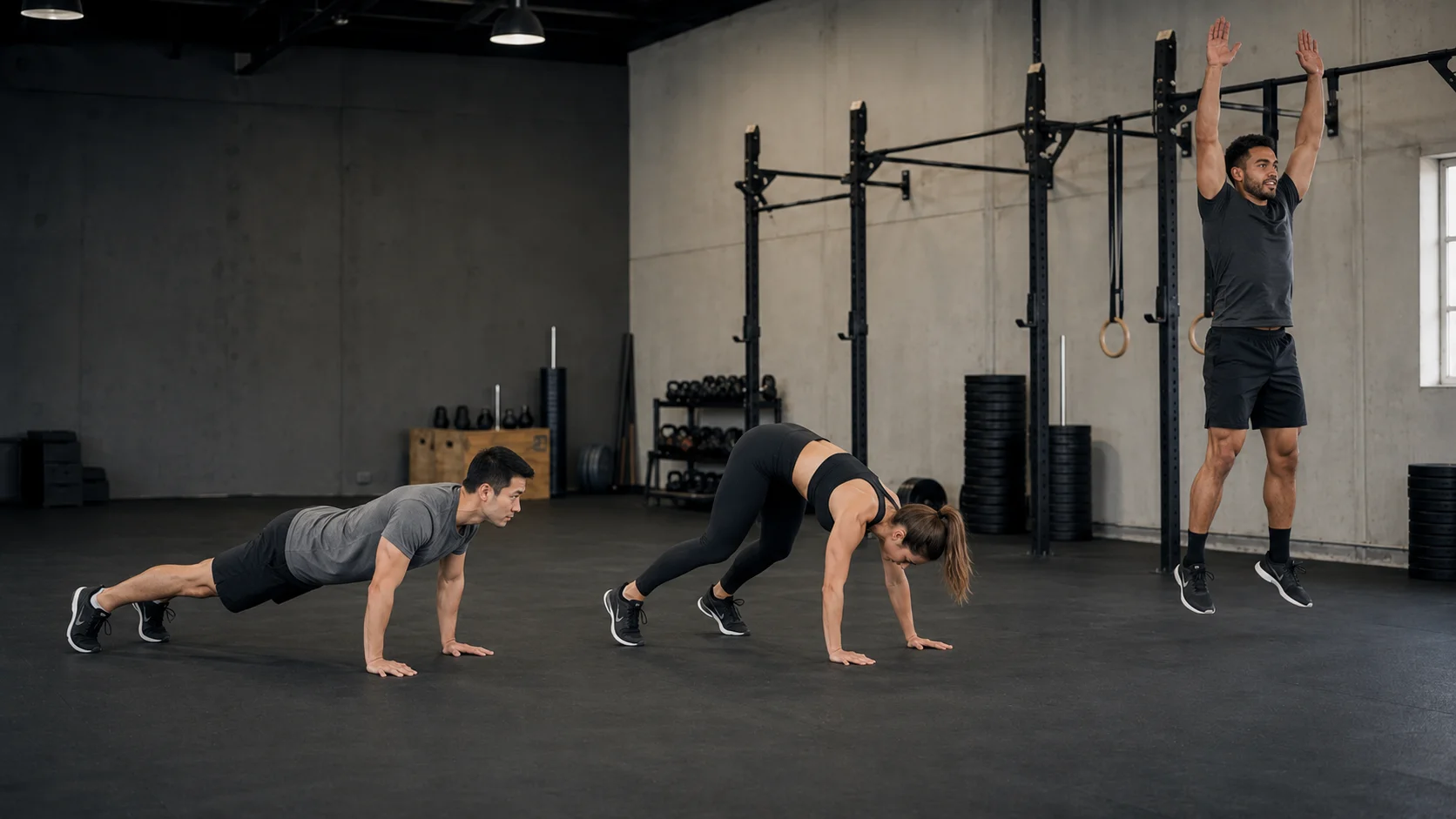 Errores comunes al hacer burpees: cadera hundida, mala reincorporación y salto excesivo