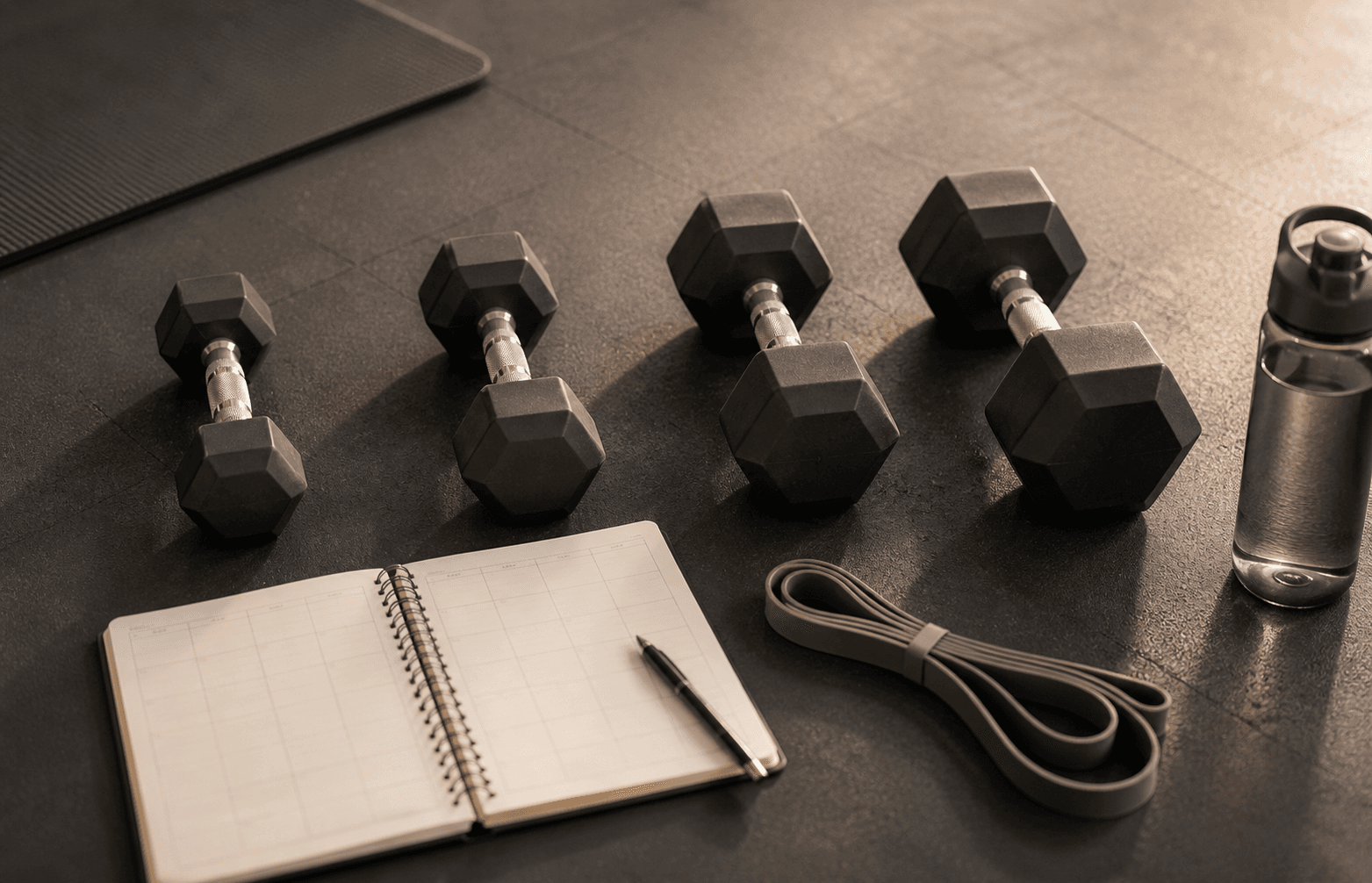 Material de fuerza organizado para representar una progresión gradual de entrenamiento
