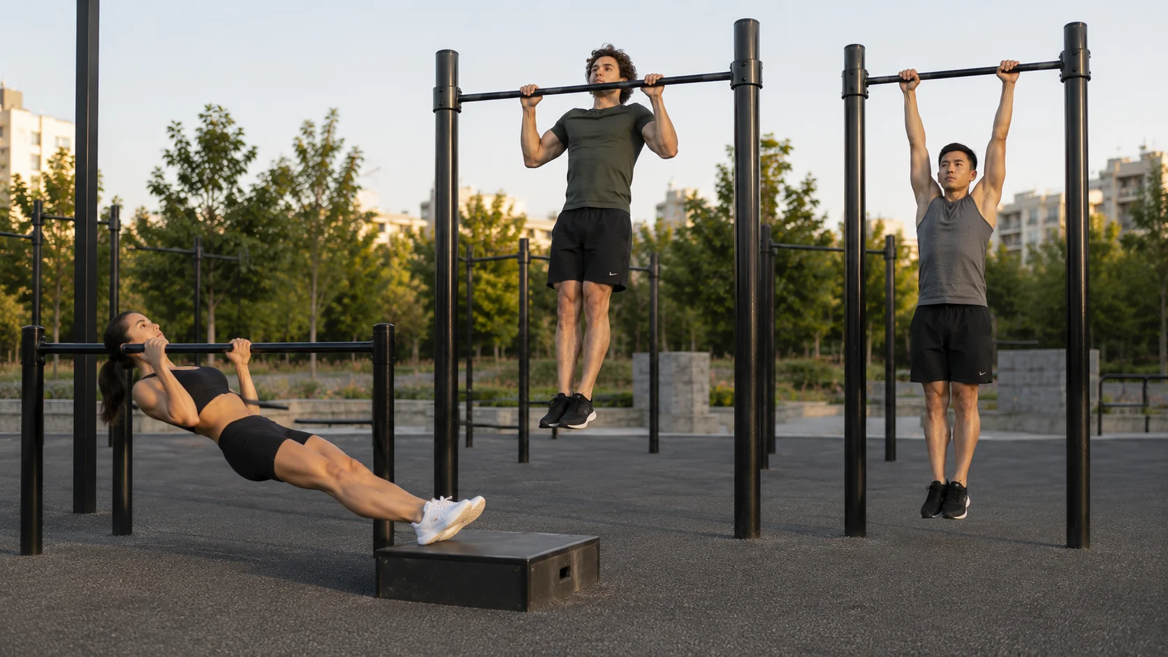 Rutina intermedia de espalda con dominada estricta, remo invertido y activación escapular