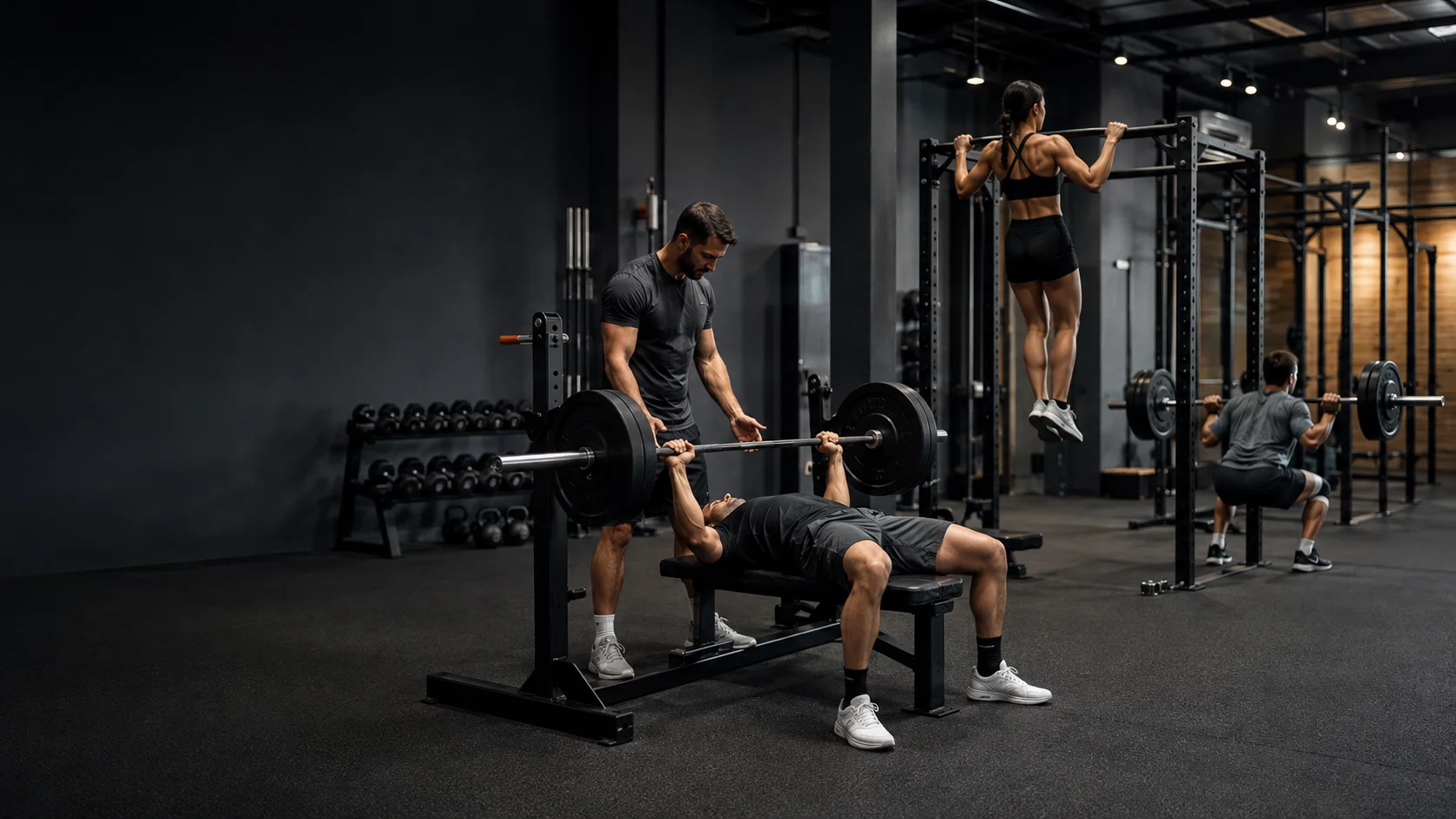 Rutina Push Pull Legs intermedia con ejercicios de empuje, tirón y pierna en gimnasio
